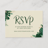 Moderne Website für tropische Hochzeiten Begleitkarte (Vorderseite)
