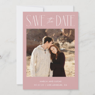 Moderne Website-QR-Code-Flat-Save-the-Date-Karte Save The Date