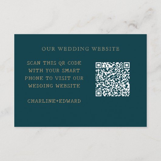 Moderne Website Wedding Boho Chic | UAWG QR Begleitkarte (Rückseite)