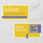 Moderne Website zur Hochzeit mit lila QR-Code Begleitkarte (Vorne/Hinten)