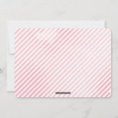 MODERNE WEDD einfache minimale rosa Wasserfarbe Einladung (Rückseite)