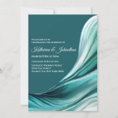 Moderne Wedding-Emerald Green- Einladung (Vorderseite)