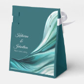 Moderne Wedding-Emerald Green- Geschenkschachtel (Rückseite)