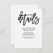 Moderne Wedding Gast-Sonderkommandos des Skript-| Begleitkarte (Vorne/Hinten)