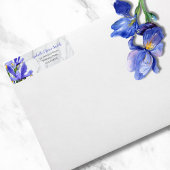 Moderne Wedding Gray Marble Blue Irises