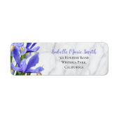 Moderne Wedding Gray Marble Blue Irises (Vorne)