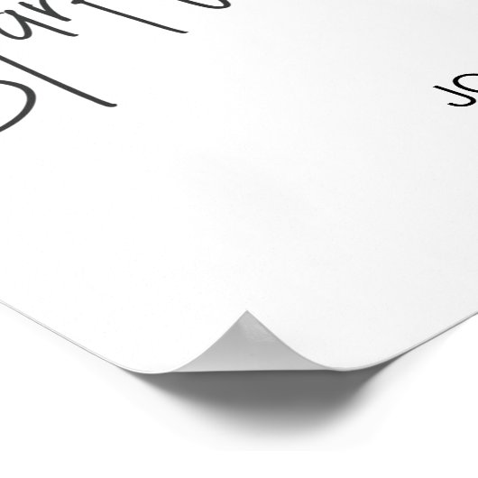 Moderne Wedding Sparkler senden Zeichen ab Poster (Ecke)