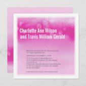 MODERNE WEDEREINLADUNG: Omelfarben, rosa Einladung (Vorne/Hinten)