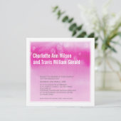 MODERNE WEDEREINLADUNG: Omelfarben, rosa Einladung (Stehend Vorderseite)