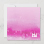 MODERNE WEDEREINLADUNG: Omelfarben, rosa Einladung (Rückseite)