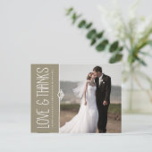 MODERNE WEDING DANKE, DASS SIE DIE KARTE POST (Stehend Vorderseite)