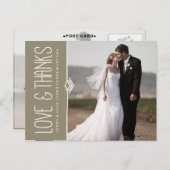 MODERNE WEDING DANKE, DASS SIE DIE KARTE POST (Vorne/Hinten)