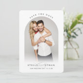 MODERNE WEDING-Foto-Kalligraphie Einladung (Stehend Vorderseite)