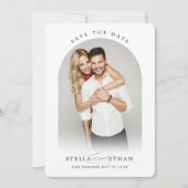 MODERNE WEDING-Foto-Kalligraphie Einladung (Vorderseite)