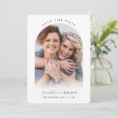 MODERNE WEDING-Foto-Kalligraphie Einladung (Stehend Vorderseite)