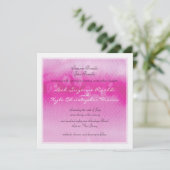 MODERNE WEDING INVITE ombre watercolor fuschia Einladung (Stehend Vorderseite)