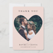 MODERNE WEDING Pärchen Foto Herzrahmen rot Rosa Einladung (Vorderseite)