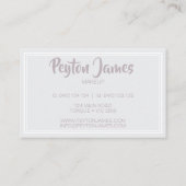 Moderne Weibchen Visitenkarte (Rückseite)