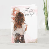 Moderne weibliche Geburtstagskarten Karte (Vorderseite)