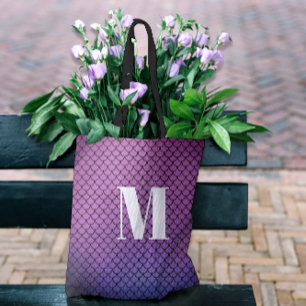 Moderne, weibliche, violette Ombre-Meerjungfrau-Mo Tasche