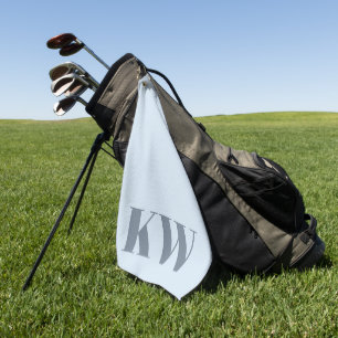 Moderne weiche blaue Monogramm-Initialen personali Golfhandtuch