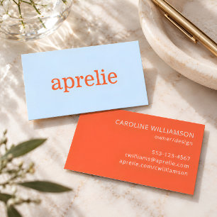 Moderne weiche blaue orange kreative professionell visitenkarte