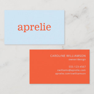 Moderne weiche blaue orange kreative professionell visitenkarte