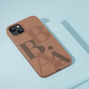 Moderne weiche braune Anfangsbuchstaben minimal ze iPhone 16 Pro Hülle