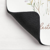 Moderne weiche florale benutzerdefinierte Name Mousepad (Ecke)