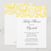 Moderne, weiche, gelbe Blütenschnecke Einladung (Vorne/Hinten)