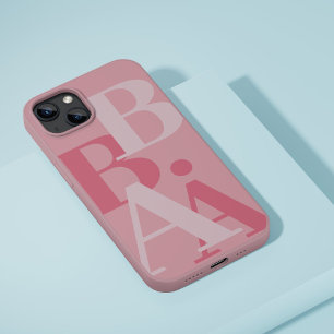 Moderne weiche rosa anfängliche minimale Gegenwart iPhone 16 Pro Hülle