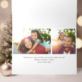 Moderne Weihnachten 3 Fotos Happy Holidays Karte