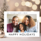 Moderne Weihnachten 3 Fotos Happy Holidays Karte