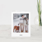 Moderne Weihnachten 4 FOTO Rustikale Holzgrüße (Rückseite)