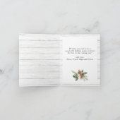 Moderne Weihnachten 4 FOTO Rustikale Holzgrüße (Innenseite)