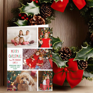 Moderne Weihnachten 5 Foto Collage Rot Grün geklap
