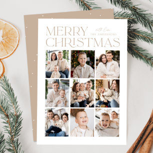 Moderne Weihnachten Beige 9-Foto-Collage