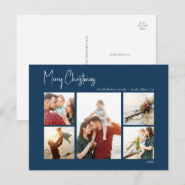 Moderne Weihnachten | Blaues Skript mit fünf Fotos