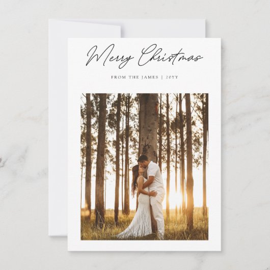 Moderne Weihnachten | Elegant Boho Simple Foto (Vorderseite)