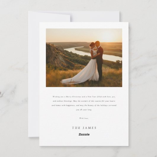 Moderne Weihnachten | Elegant Boho Simple Foto (Rückseite)