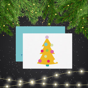 Moderne Weihnachten Farbenfroh whimsical Retro Mitteilungskarte