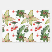 Moderne Weihnachten Florals Grüne Geschenkpapier Set (Vorderseite 2)