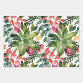 Moderne Weihnachten Florals Grüne Geschenkpapier Set (Vorderseite)