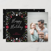 Moderne Weihnachten, Foto Grußkarte Feiertagskarte (Vorne/Hinten)