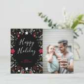 Moderne Weihnachten, Foto Grußkarte Feiertagskarte (Stehend Vorderseite)