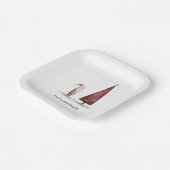 Moderne Weihnachten froh und hell Winter Pappteller (Gewinkelt)