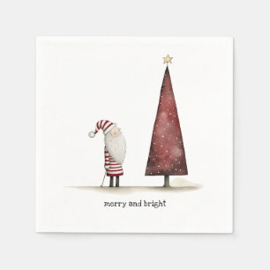Moderne Weihnachten froh und hell Winter Serviette