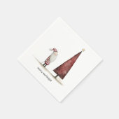 Moderne Weihnachten froh und hell Winter Serviette (Ecke)