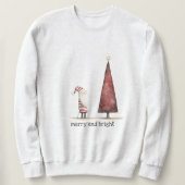 Moderne Weihnachten froh und hell Winter Sweatshirt (Design vorne)