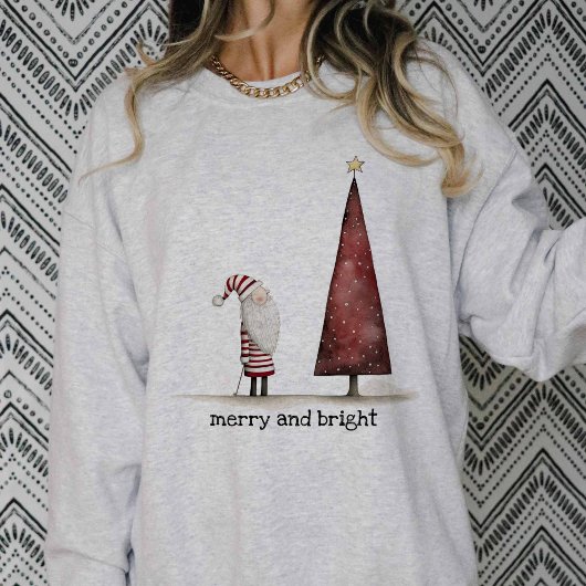 Moderne Weihnachten froh und hell Winter Sweatshirt